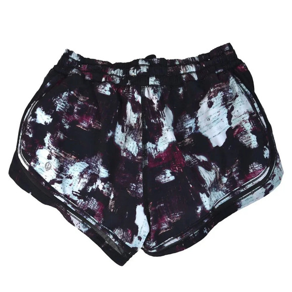 Lululemon Make a Move Short Lined Size 10 Space Tie Dye Galaxy Blue Purple Black - Picture 2 of 7